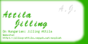 attila jilling business card